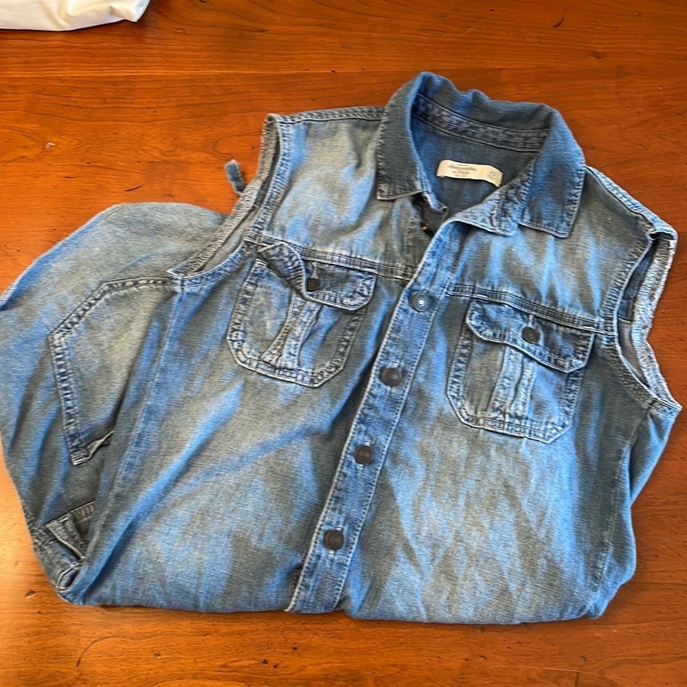 Abercrombie & Fitch Blue Denim Jumpsuit